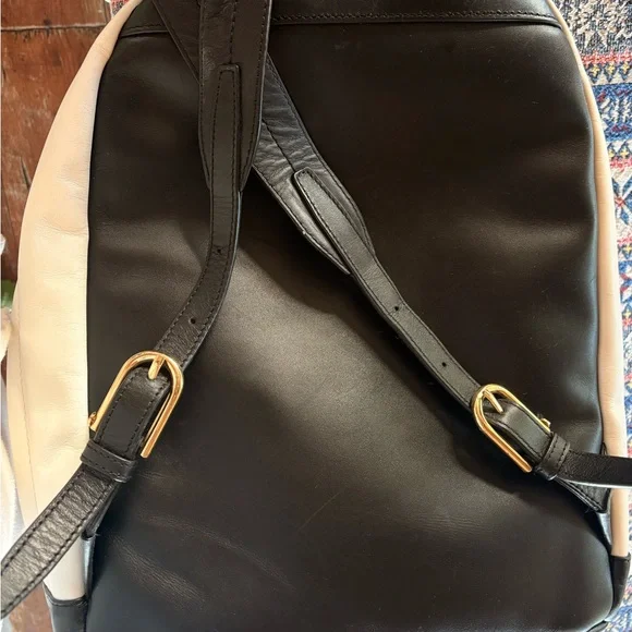 Limited Ed.J. Crew Harper Italian Leather Pink, White and Black Leather Backpack Limited Ed.J. Crew Harper Italian Leather Pink, White and  main image 4